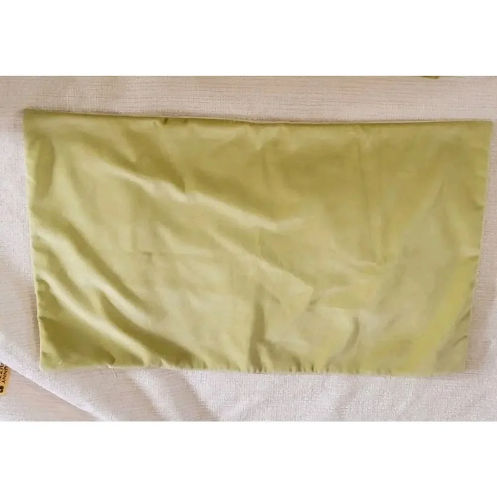 2008 Pottery Barn Velvet Lumbar Pillow Cover 26 X 16” Lime Green EUC